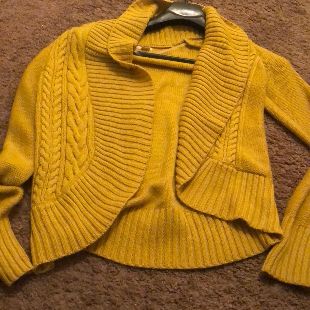Yellow cardigan women’s